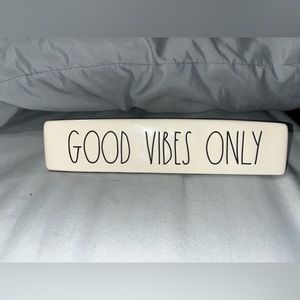 Rae Dunn Artisan Collection by Magenta Good Vibes Only Desk Sign